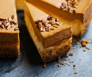Pieces of cheesecake