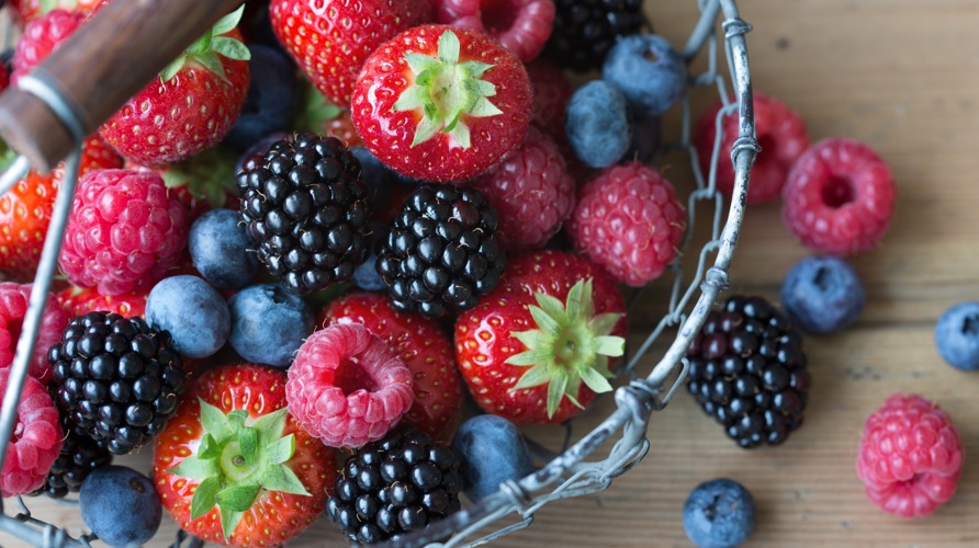 Raspberries, blackberries, blueberries and straberries