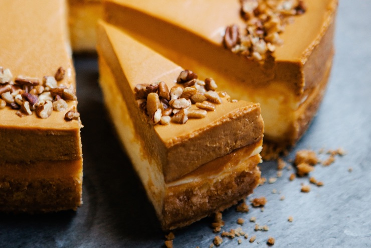 pumpkin cheesecake slice
